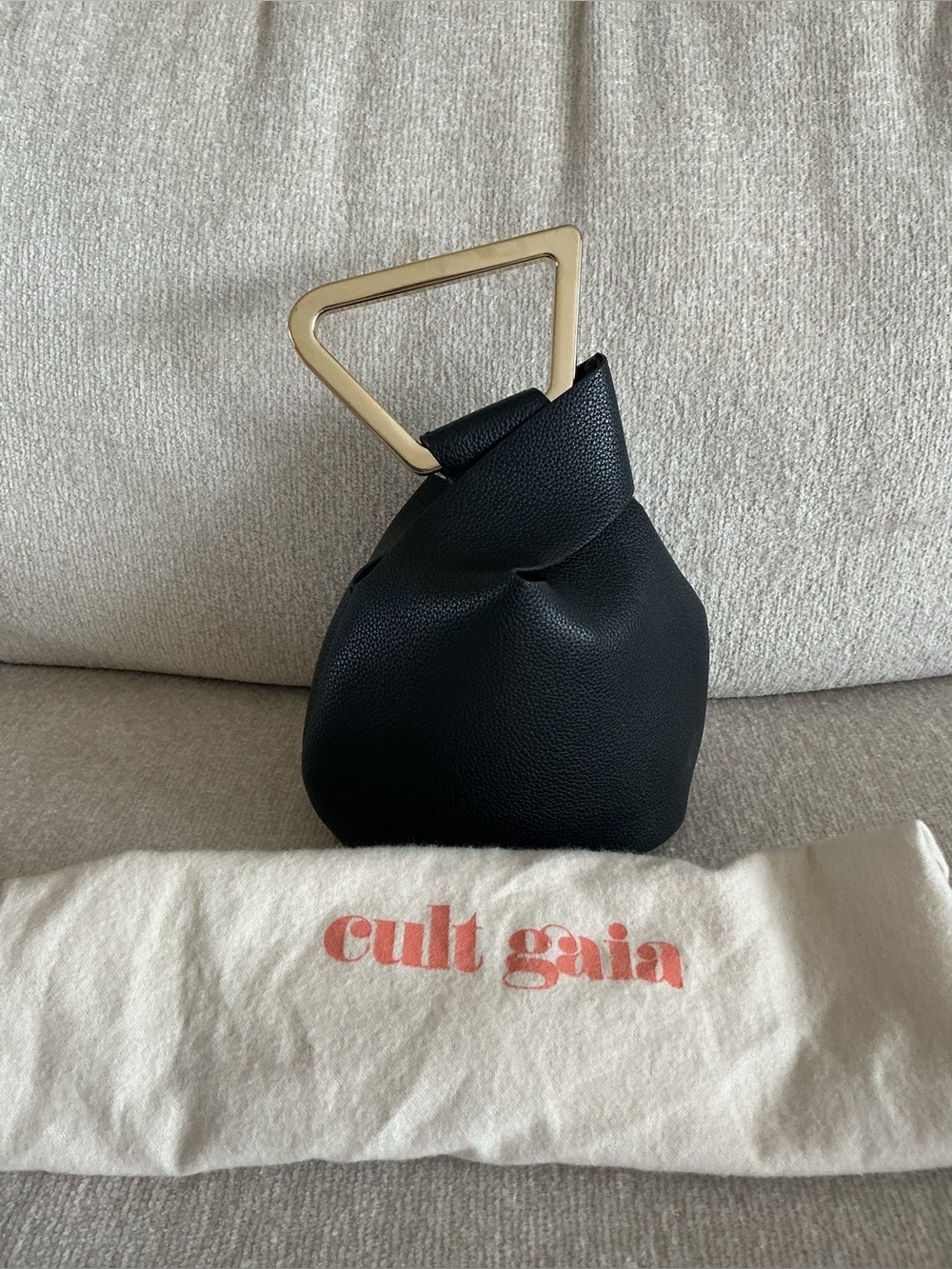 CULT GAIA MINI ASTRAEA BLACK PEBBLED LEATHER HANDBAG PURSE!